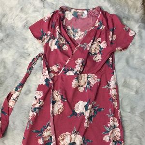Floral wrap dress